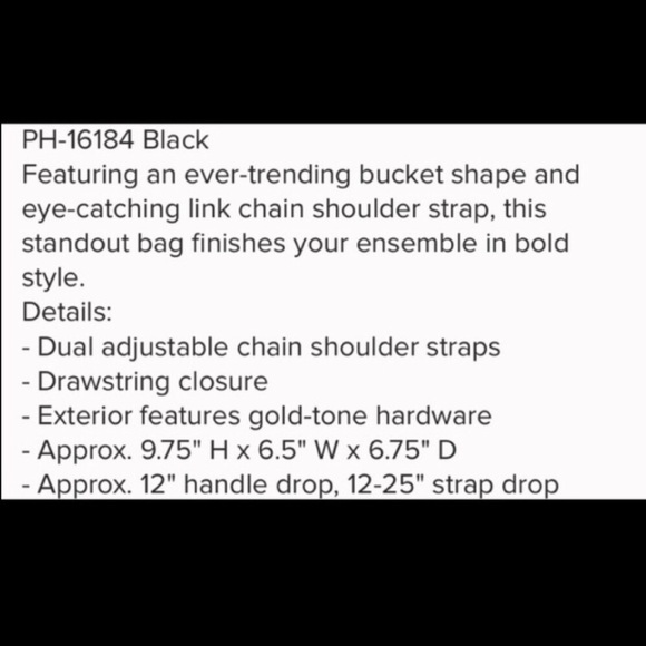 Beautiful Bucket Black Bag - Picture 4 of 4